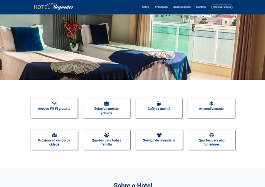 Site criado para o hotel yoguedes